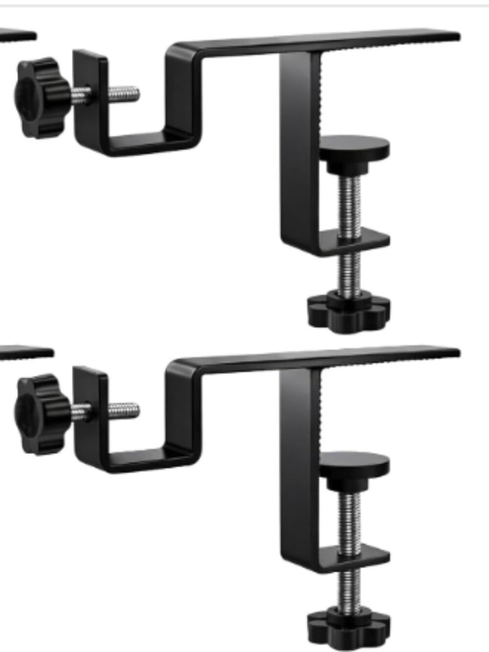 Not Drill Curtain Rod Brackets Set of 7 Black 0.8-2.3 Inch Wide Track Adjustable